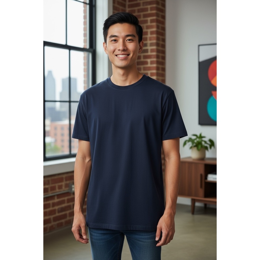 Lululemon Men's Blue Crew Neck Basic Pima Cotton Shirt Size‎ XL Stretchy